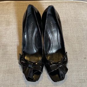 BCBGeneration Black Patent Bow Heel